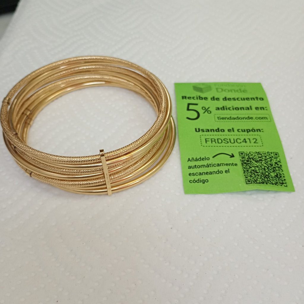 SEMANARIO DE PULSERAS ORO 14 K 21,40 GRMS (SEMINUEVO)