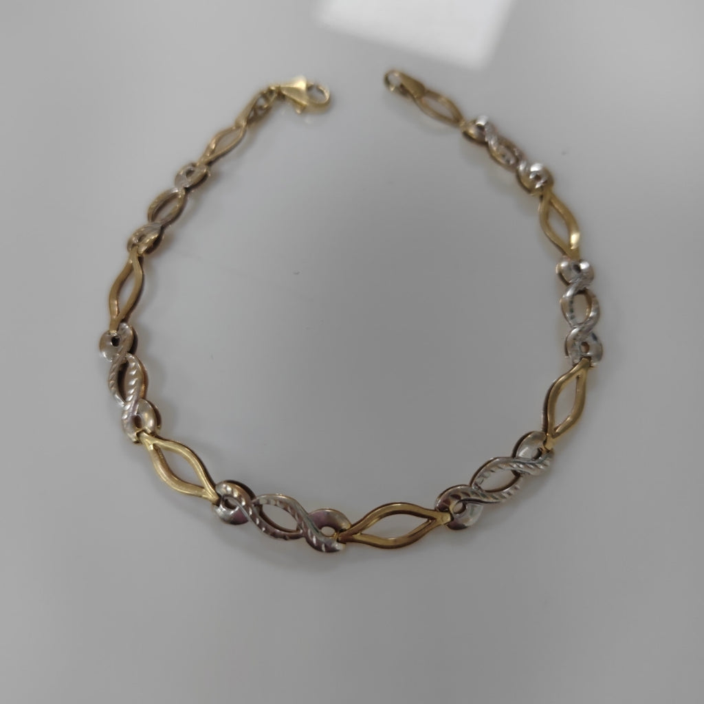 PULSERA ORO COMBINADO 10 K 2,90 GRMS (SEMINUEVO)