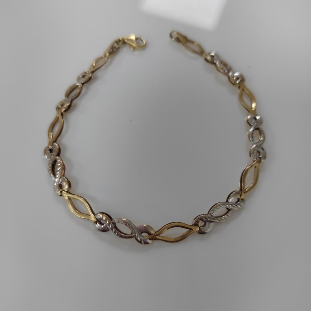 PULSERA ORO COMBINADO 10 K 2,90 GRMS (SEMINUEVO)