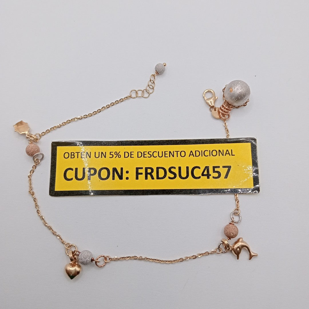 PULSERA ORO COMBINADO 14 K 5,50 GRMS (SEMINUEVO)