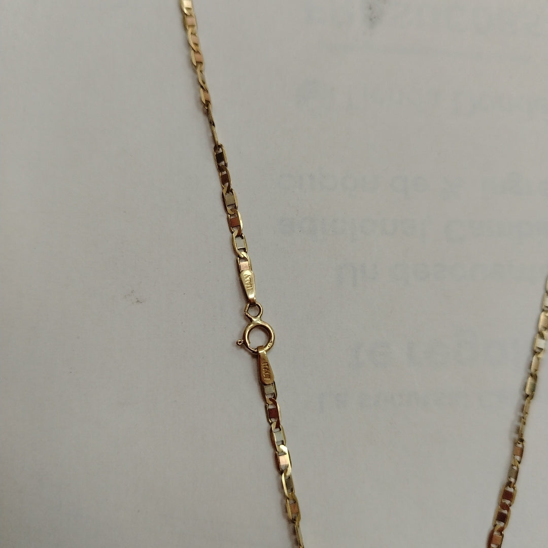 CADENA ORO, ORO COMBINADO 10 K 3.1 GRMS (SEMINUEVO)