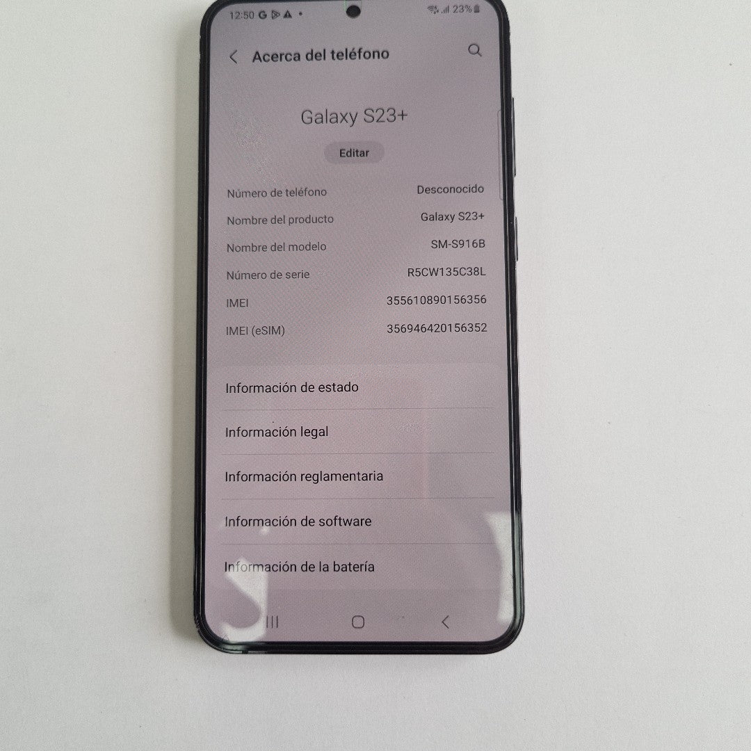 CELULAR SAMSUNG GALAXY S23+ SM-S916B 256 GB 8 GB RAM (SEMINUEVO)