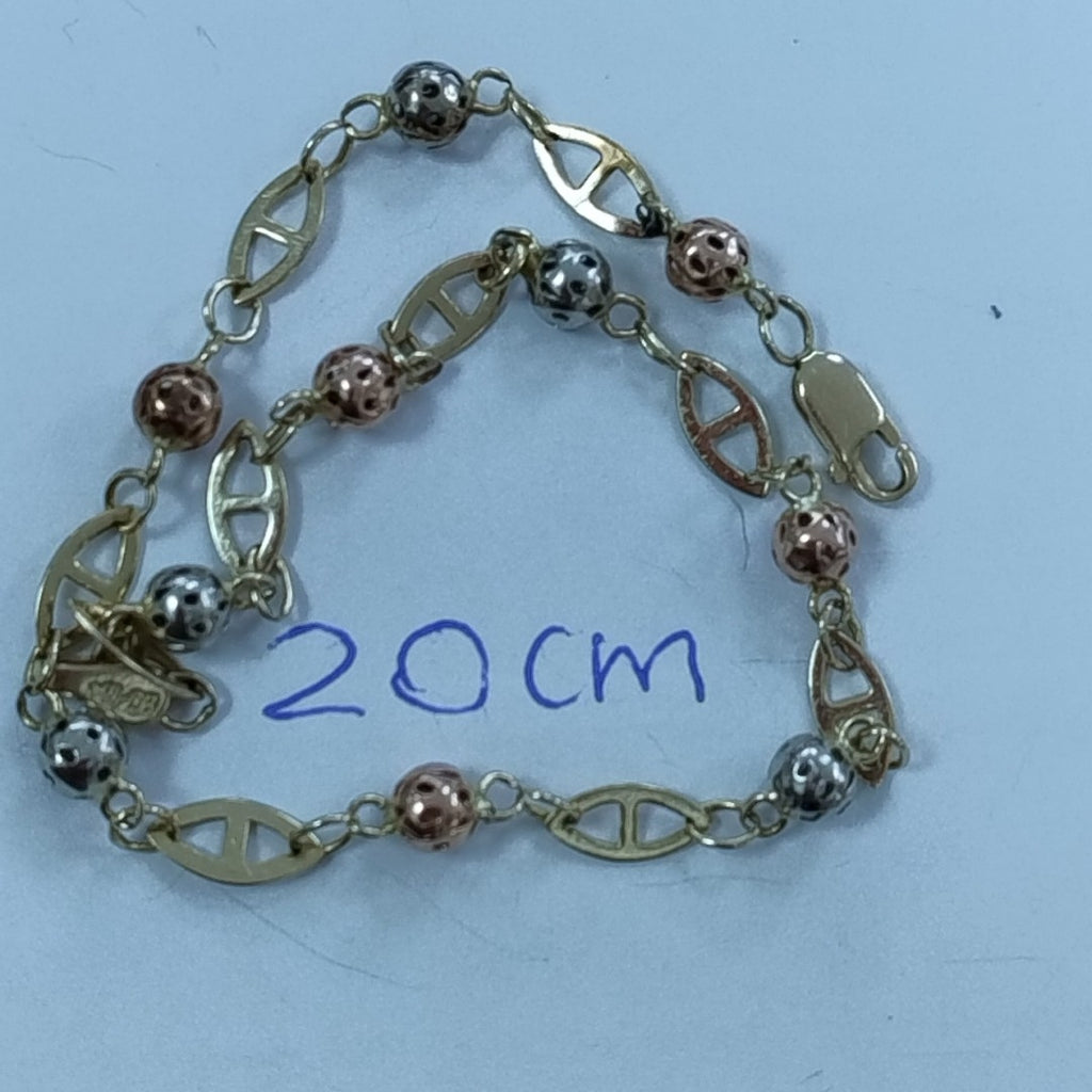 PULSERA ORO COMBINADO 14 K 2,50 GRMS (SEMINUEVO)