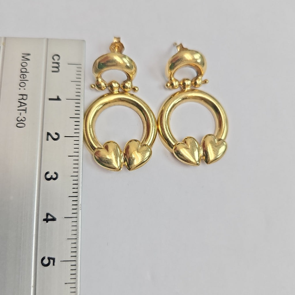 BROQUELES PAR ORO 14 K 5,00 GRMS (SEMINUEVO)