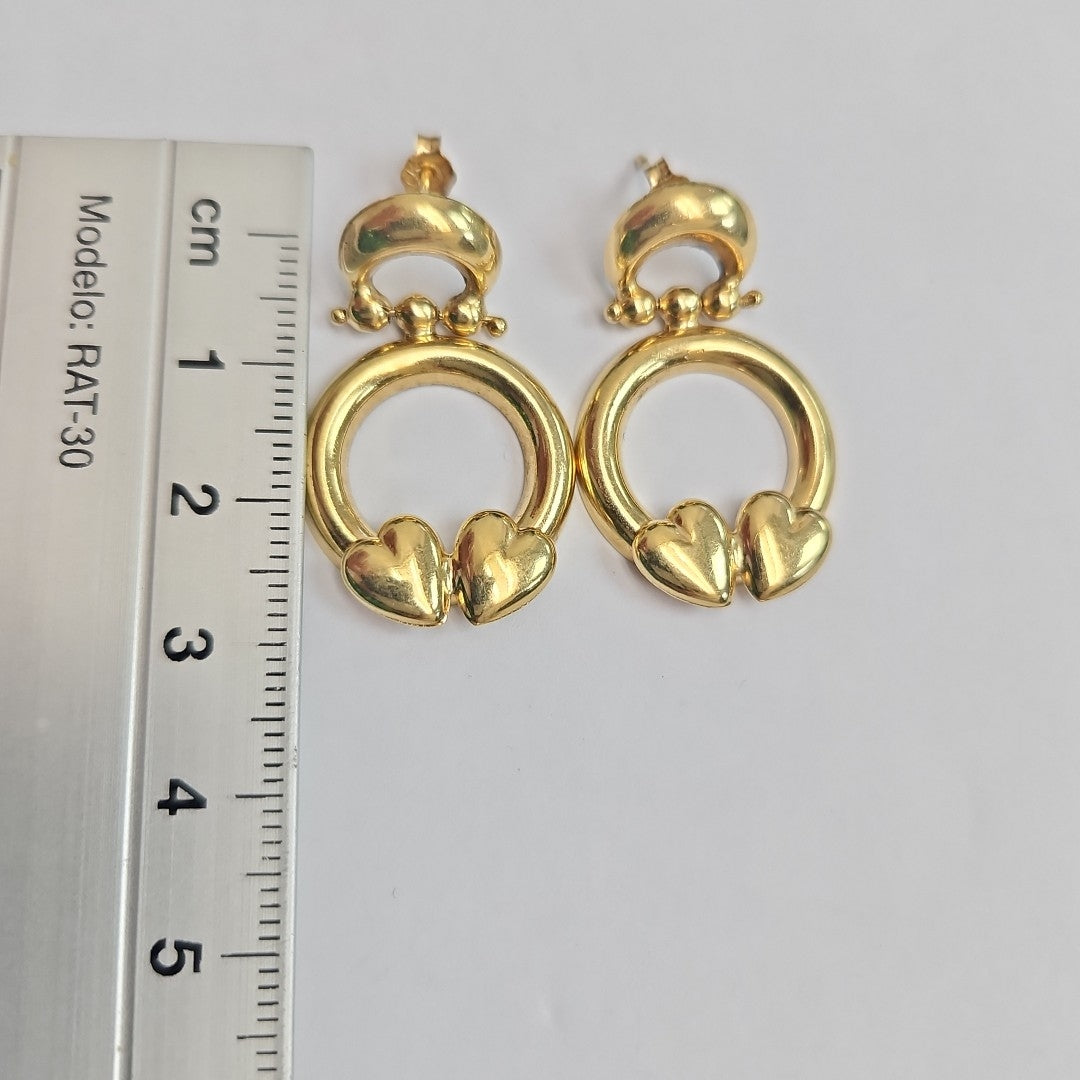 BROQUELES PAR ORO 14 K 5,00 GRMS (SEMINUEVO)