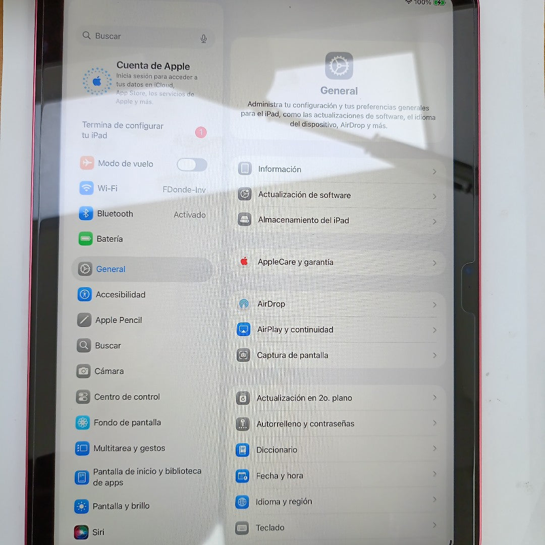 TABLETA APPLE IPAD 10 A2696 256 GB 4 GB RAM (SEMINUEVO)