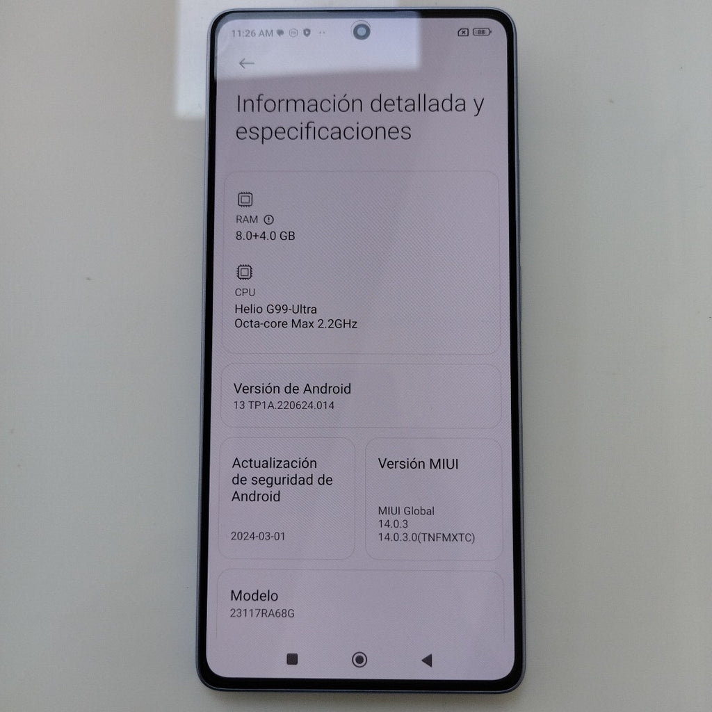 CELULAR XIAOMI REDMI NOTE 13 PRO 23117RA68G (2023) 256 GB 8 GB RAM (SEMINUEVO)