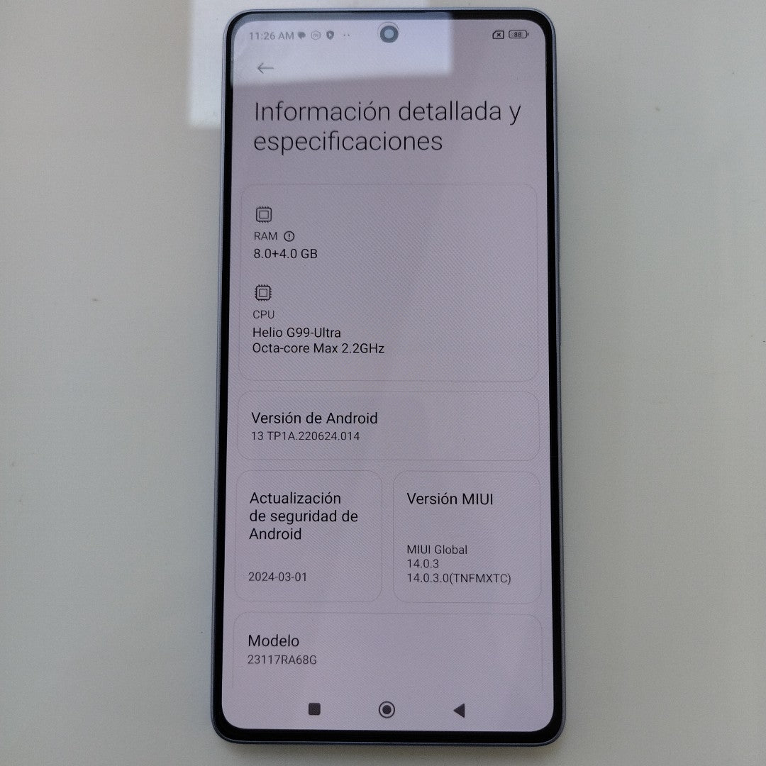 CELULAR XIAOMI REDMI NOTE 13 PRO 23117RA68G (2023) 256 GB 8 GB RAM (SEMINUEVO)