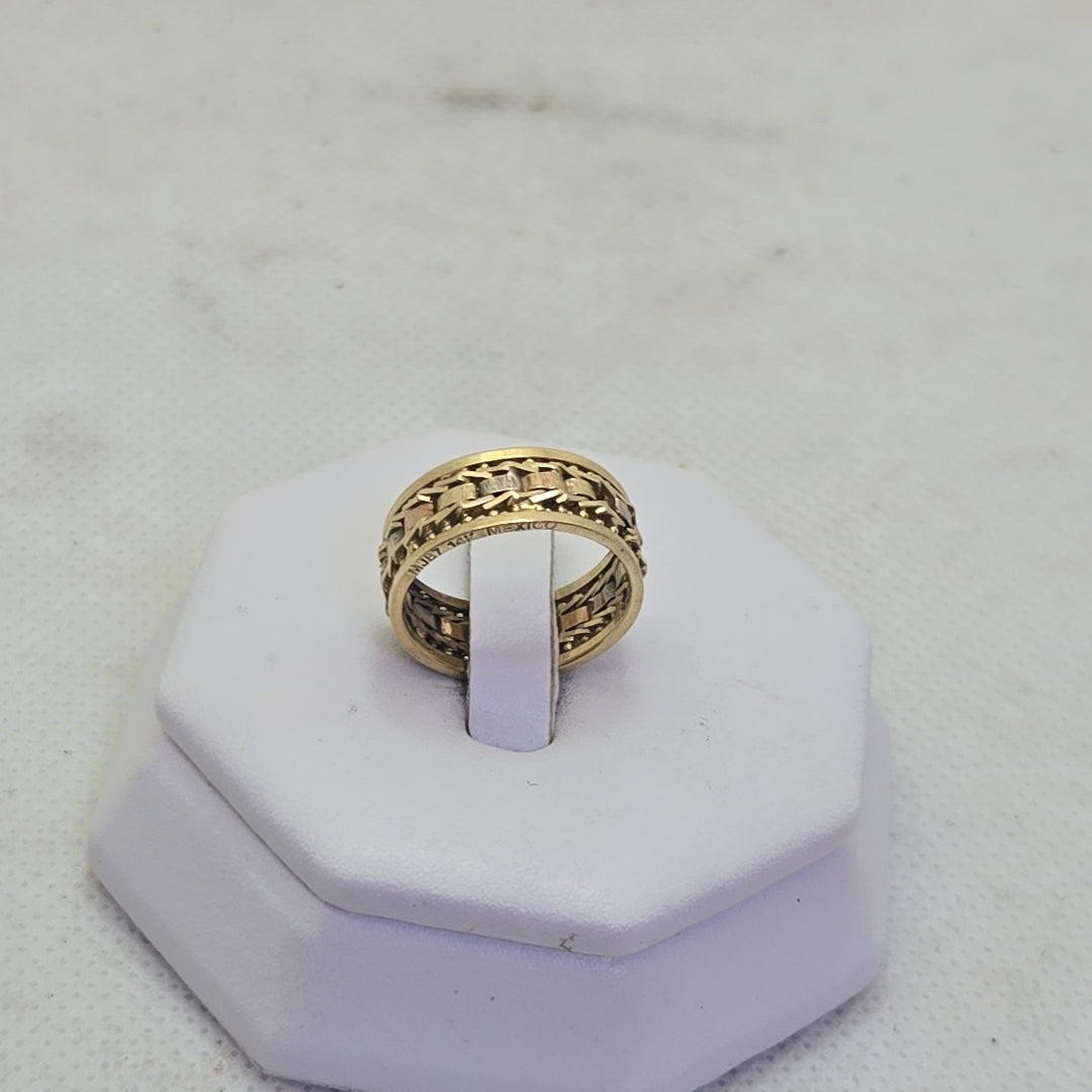 ANILLITO ORO COMBINADO 14 K 4.4 GRMS (SEMINUEVO)