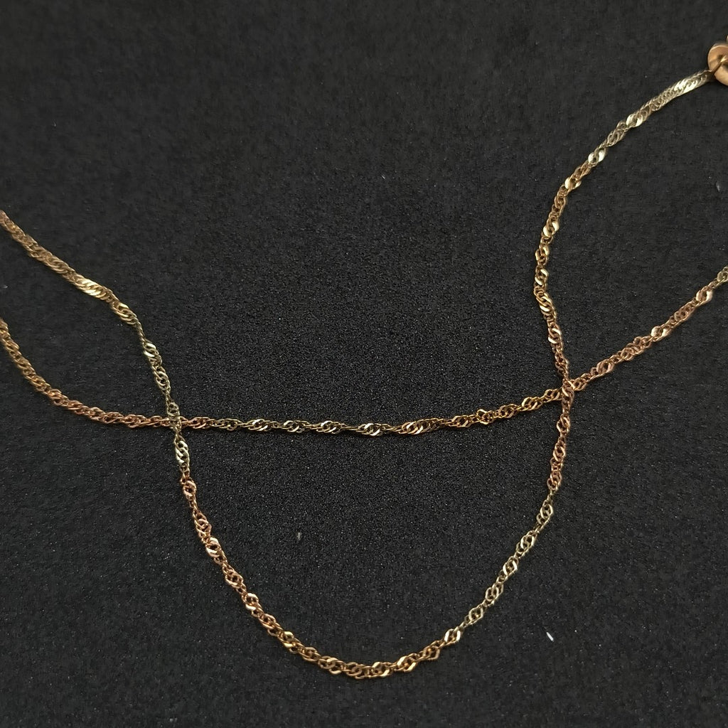 CADENA, DIJE ORO COMBINADO 10 K 1.9 GRMS (SEMINUEVO)