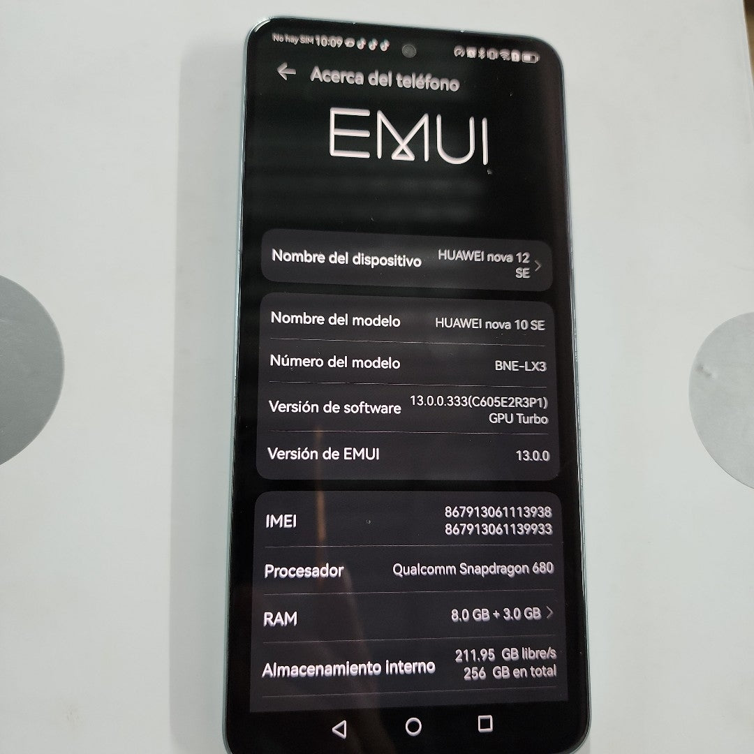CELULAR HUAWEI NOVA 12SE  BNE-LX3 256 GB 8 GB RAM (SEMINUEVO)