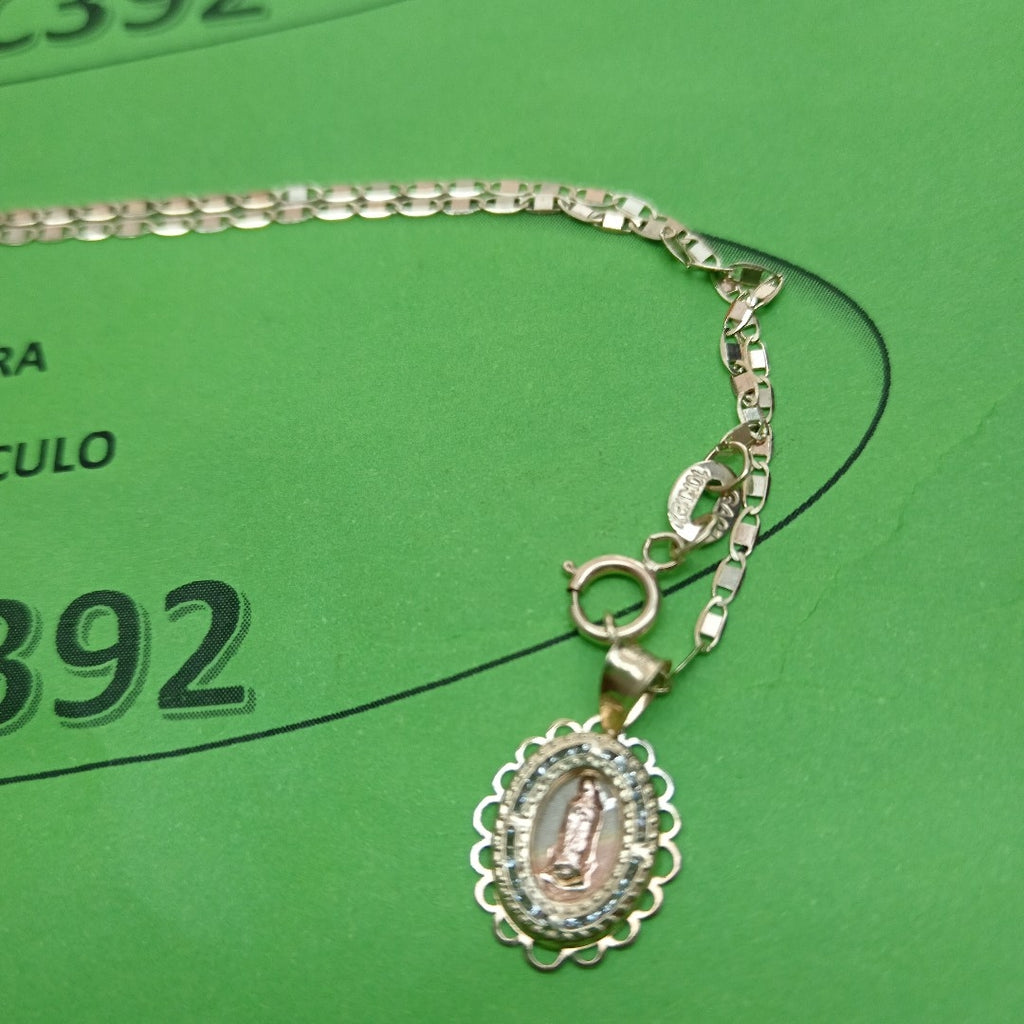 CADENA, MEDALLA RELIGIOSA ORO 10 K 1.7 GRMS (SEMINUEVO)