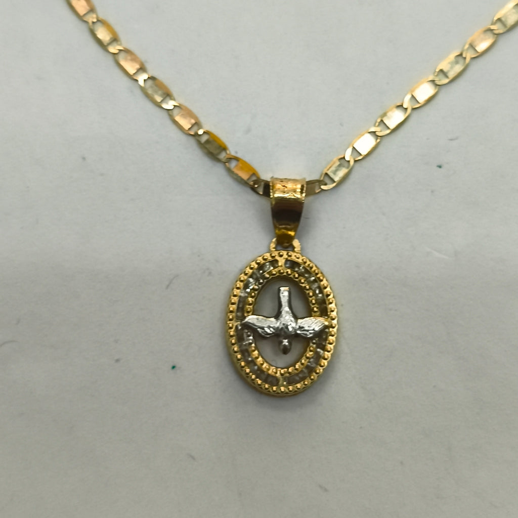 CADENA, MEDALLA RELIGIOSA ORO 10 K 1.7 GRMS (SEMINUEVO)