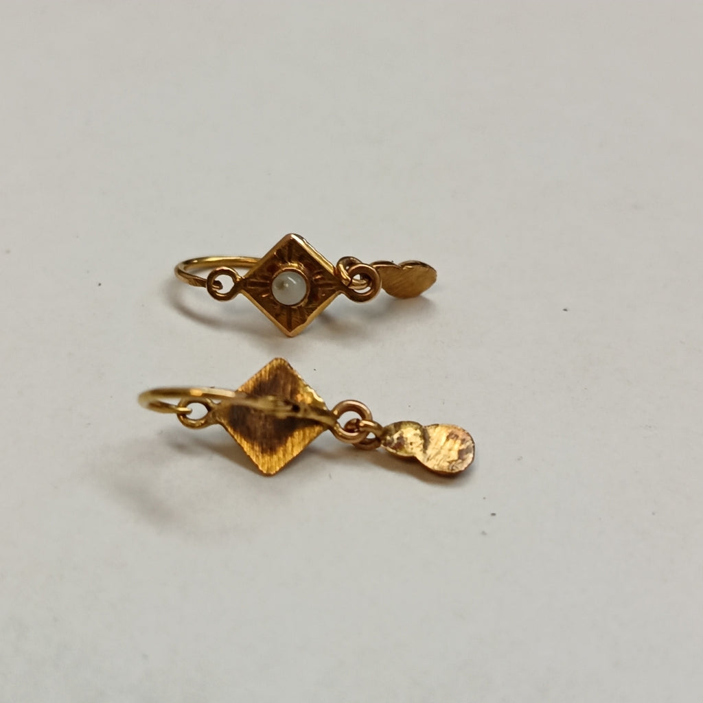 ARETES PAR ORO 14 K 1 GRMS (SEMINUEVO)