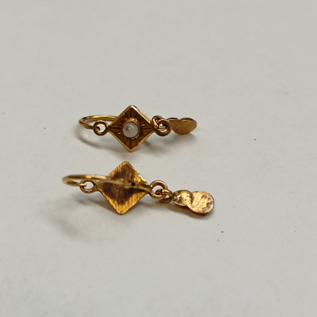 ARETES PAR ORO 14 K 1 GRMS (SEMINUEVO)