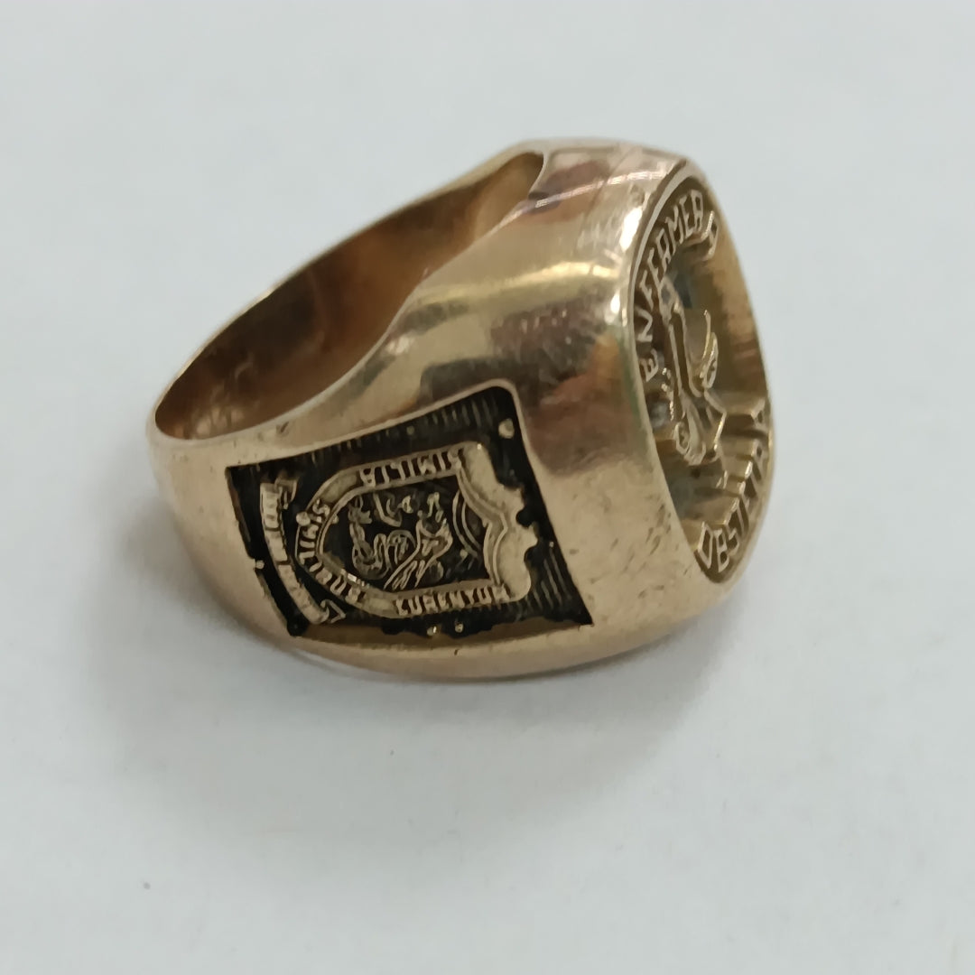 ANILLO DE GRADUACIÓN ORO 10 K 12,50 GRMS (SEMINUEVO)