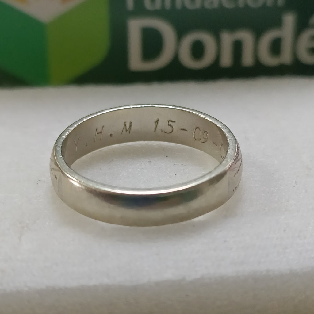 ARGOLLA ORO, ORO BLANCO 14 K 5.5 GRMS (SEMINUEVO)