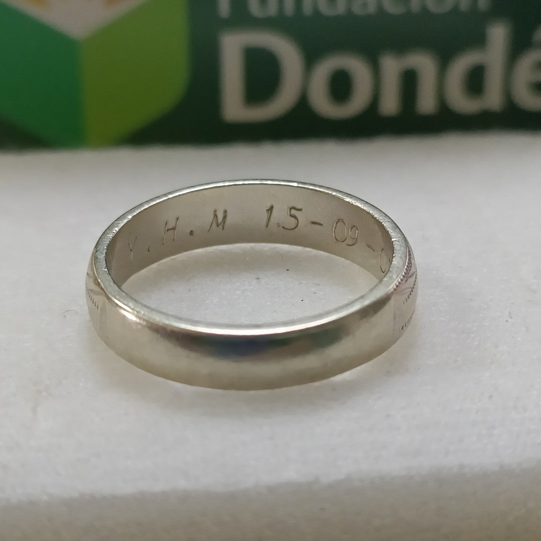 ARGOLLA ORO, ORO BLANCO 14 K 5.5 GRMS (SEMINUEVO)
