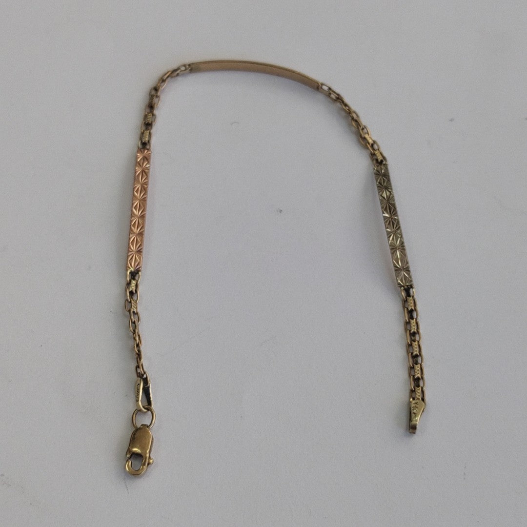 PULSERA ORO COMBINADO 10 K 2,60 GRMS (SEMINUEVO)