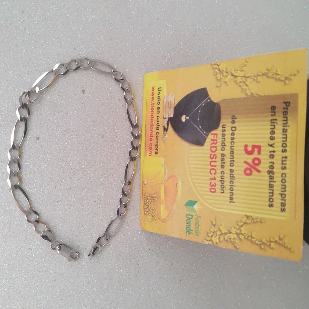 PULSERA ORO BLANCO 14 K 6.4 GRMS (SEMINUEVO)