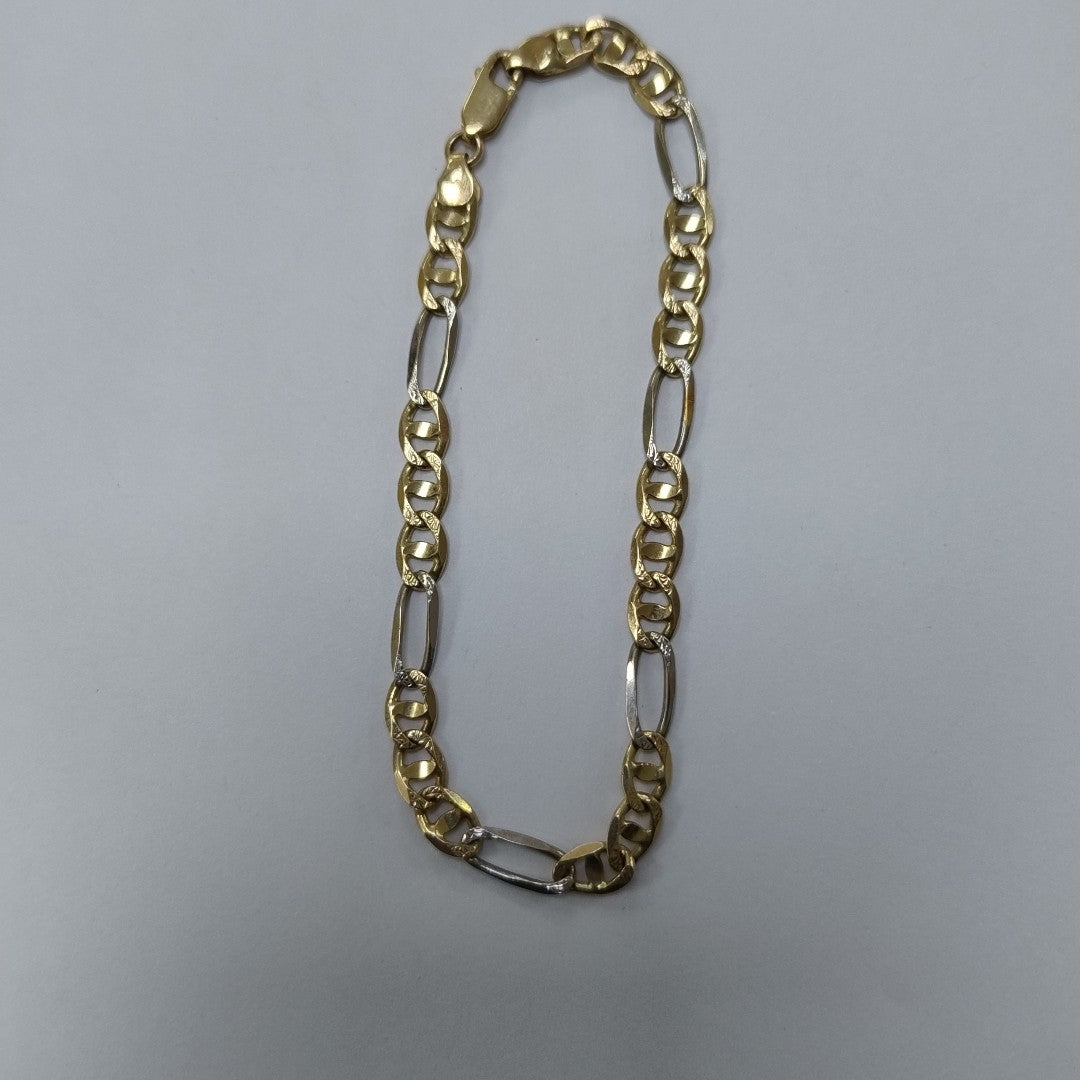 PULSERA ORO COMBINADO 14 K 7,00 GRMS (SEMINUEVO)
