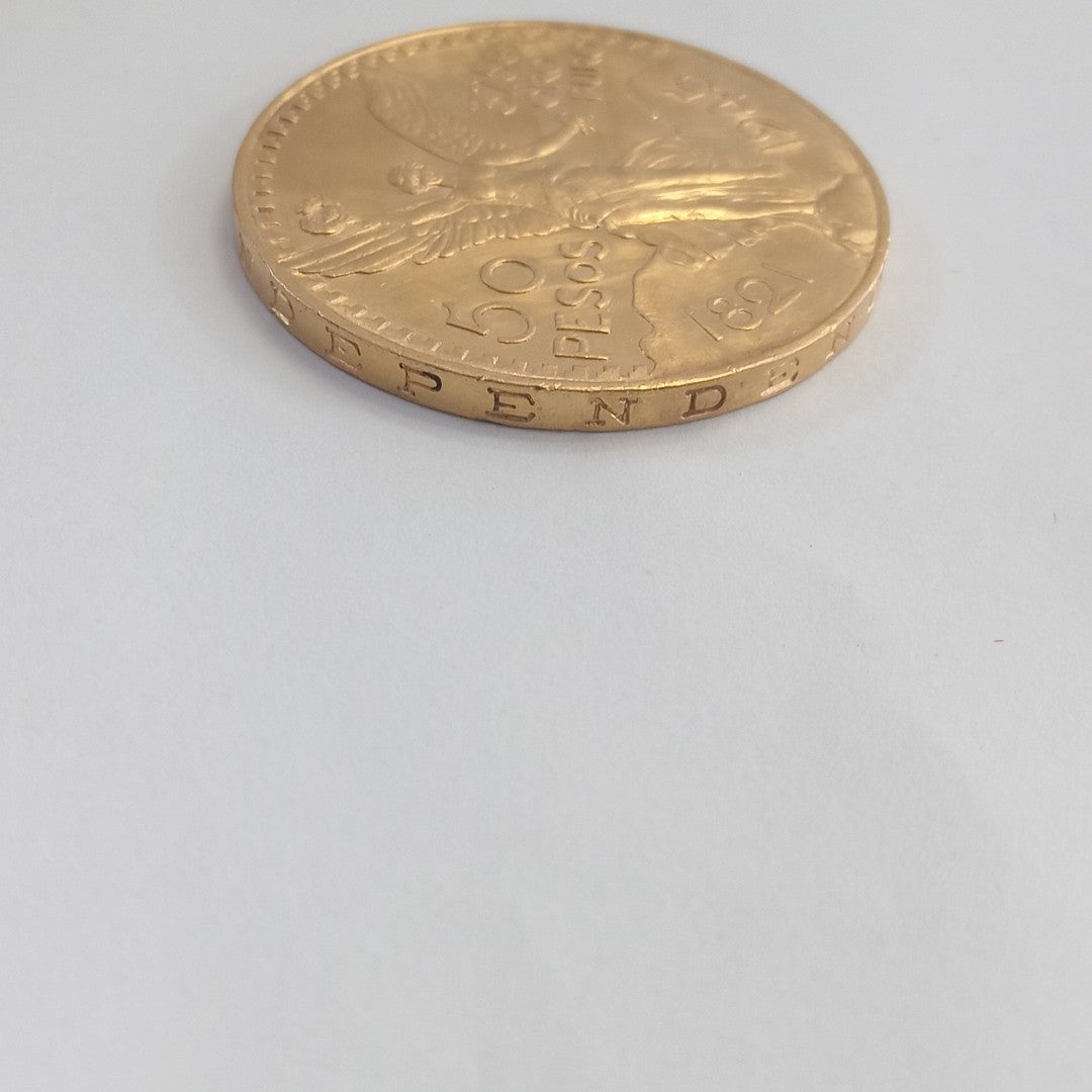 K1 41.6 GRMS 21 K IDENTIFICACIÓN MONEDA NOMINATIVA MONEDAS PESOS 50 PES (SEMINUEVO)