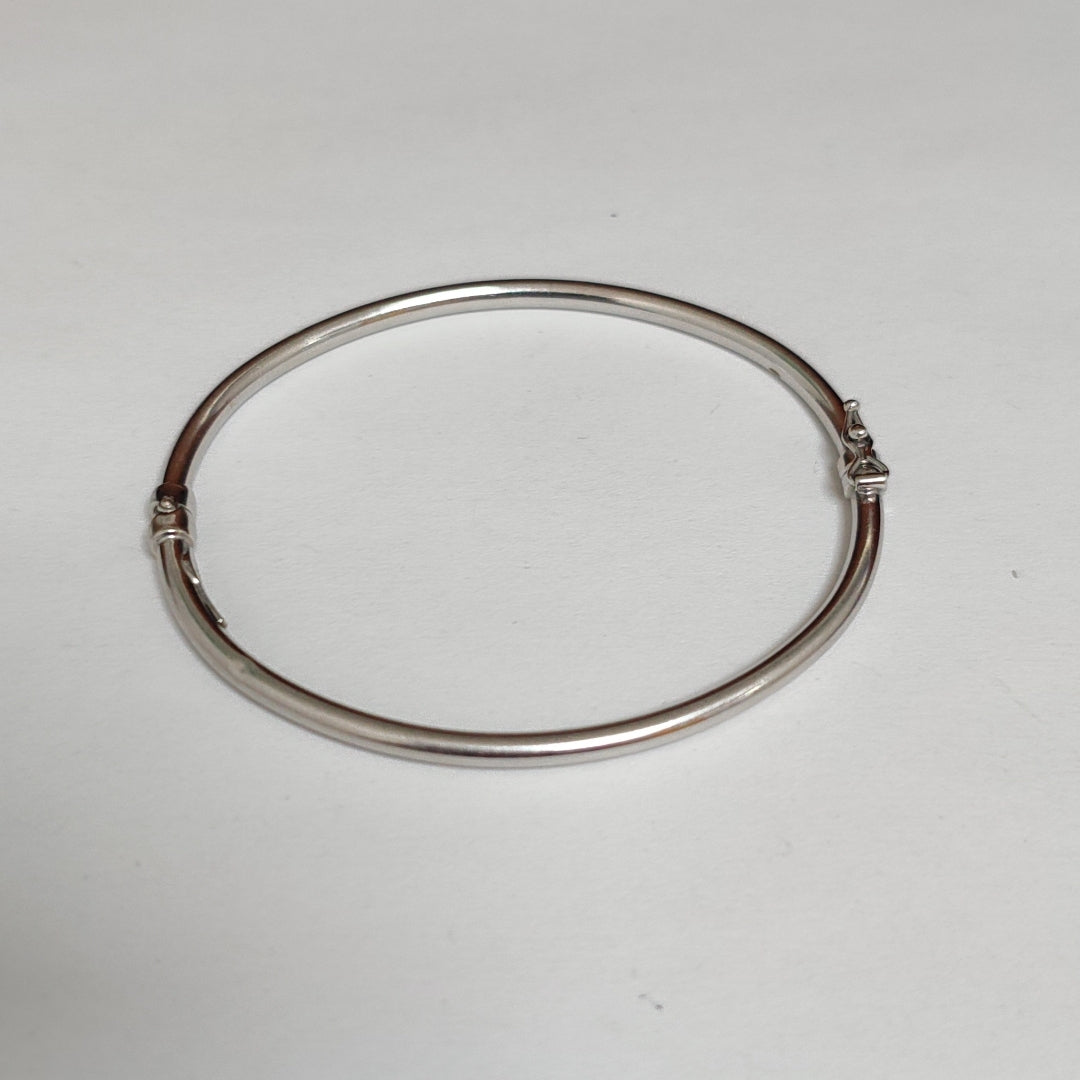 PULSERA RIGIDA ORO BLANCO 14 K 4.8 GRMS (SEMINUEVO)