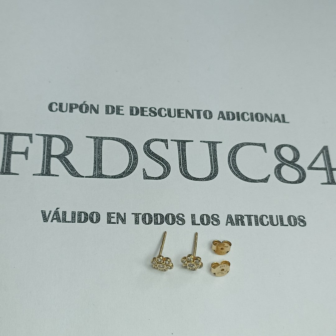 BROQUELES ORO 10K 1.2 (NUEVO)