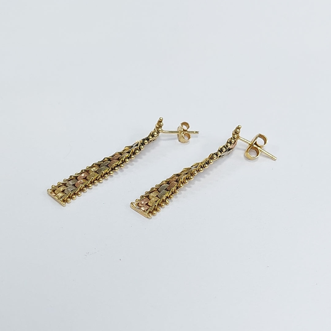 BROQUELES PAR ORO COMBINADO 14 K 4,10 GRMS (SEMINUEVO)