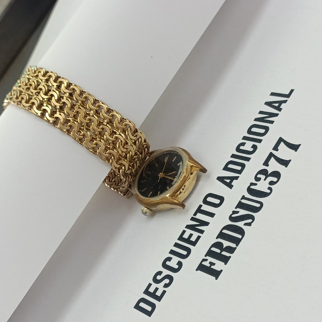 RELOJ CAJA ACERO PULSO ORO ORO 10 K 38.4 GRMS (SEMINUEVO)
