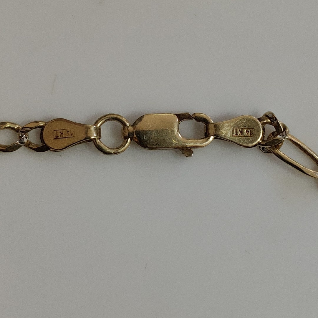CADENA ORO, RODIADO 14 K 8.3 GRMS (SEMINUEVO)