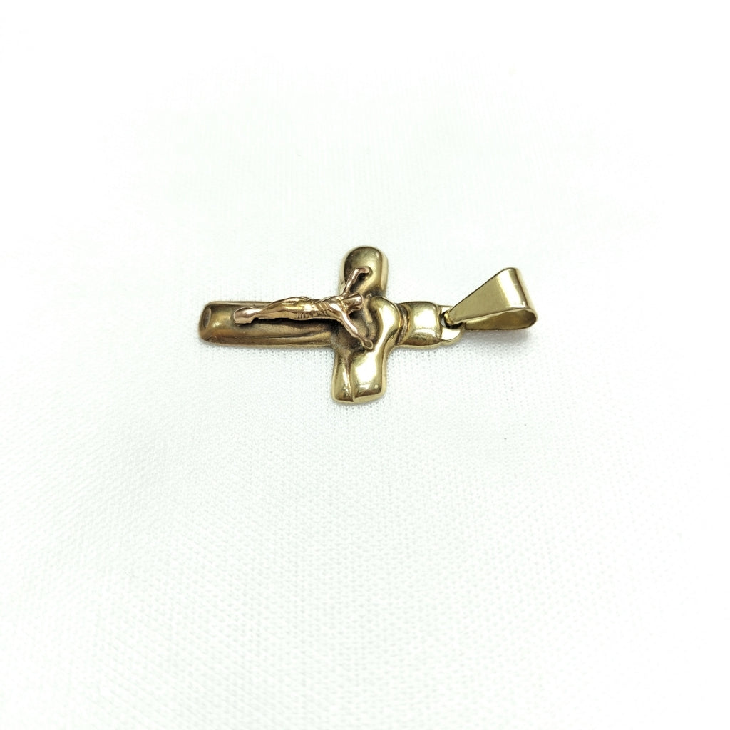 CRUCIFIJO ORO, ORO COMBINADO 10 K 1.7 GRMS (SEMINUEVO)