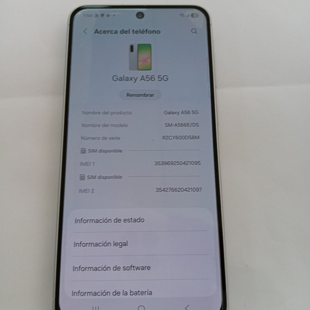 CELULAR SAMSUNG GALAXY A56 SM-A566E (2025) 256 GB 12 GB RAM (SEMINUEVO)