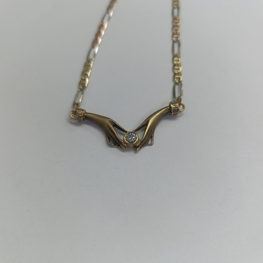 GARGANTILLA ORO COMBINADO 14 K 10.9 GRMS (SEMINUEVO)