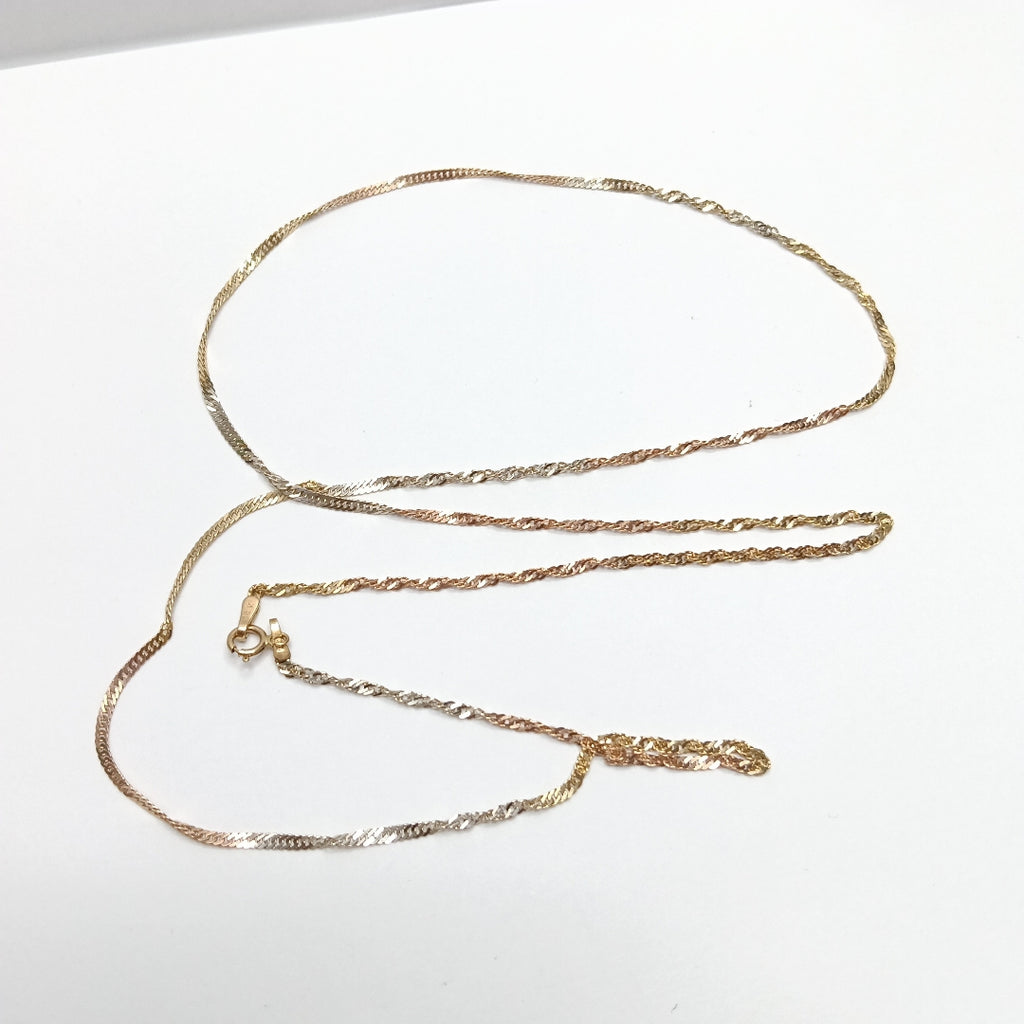 CADENA ORO, ORO COMBINADO 14 K 3.2 GRMS (SEMINUEVO)