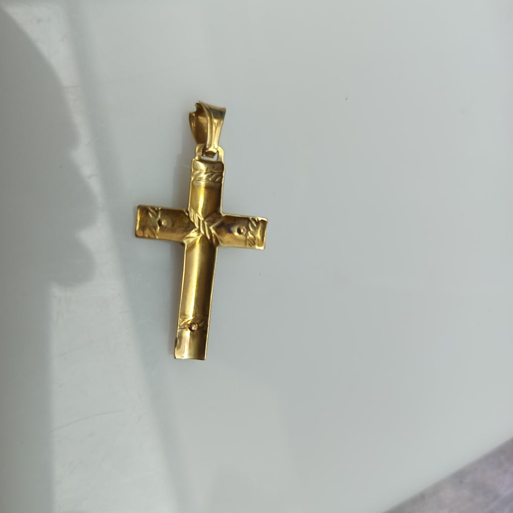 CRUCIFIJO ORO 14 K 4 GRMS (SEMINUEVO)