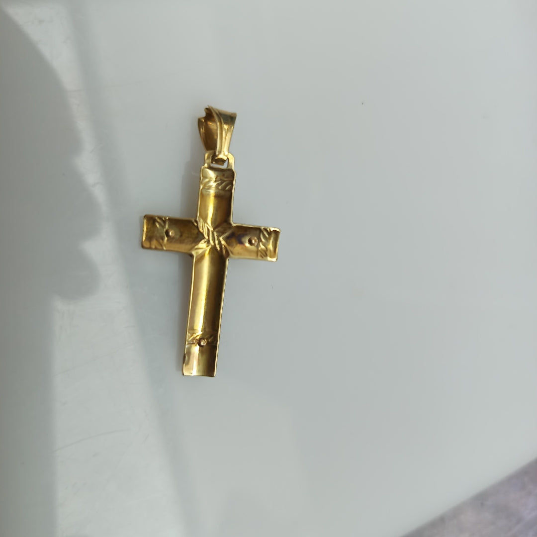 CRUCIFIJO ORO 14 K 4 GRMS (SEMINUEVO)