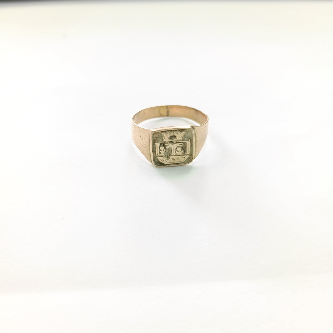 ANILLO DE GRADUACIÓN ORO 10 K 2.3 GRMS (SEMINUEVO)