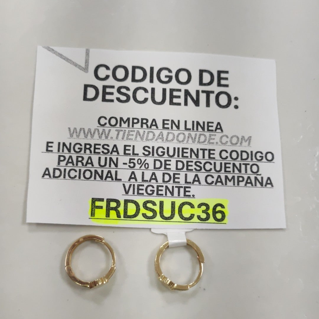 ARRACADAS PAR ORO 14 K 2.2 GRMS (SEMINUEVO)