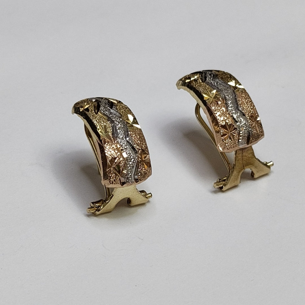 ARETES PAR ORO COMBINADO 12 K 1.6 GRMS (SEMINUEVO)