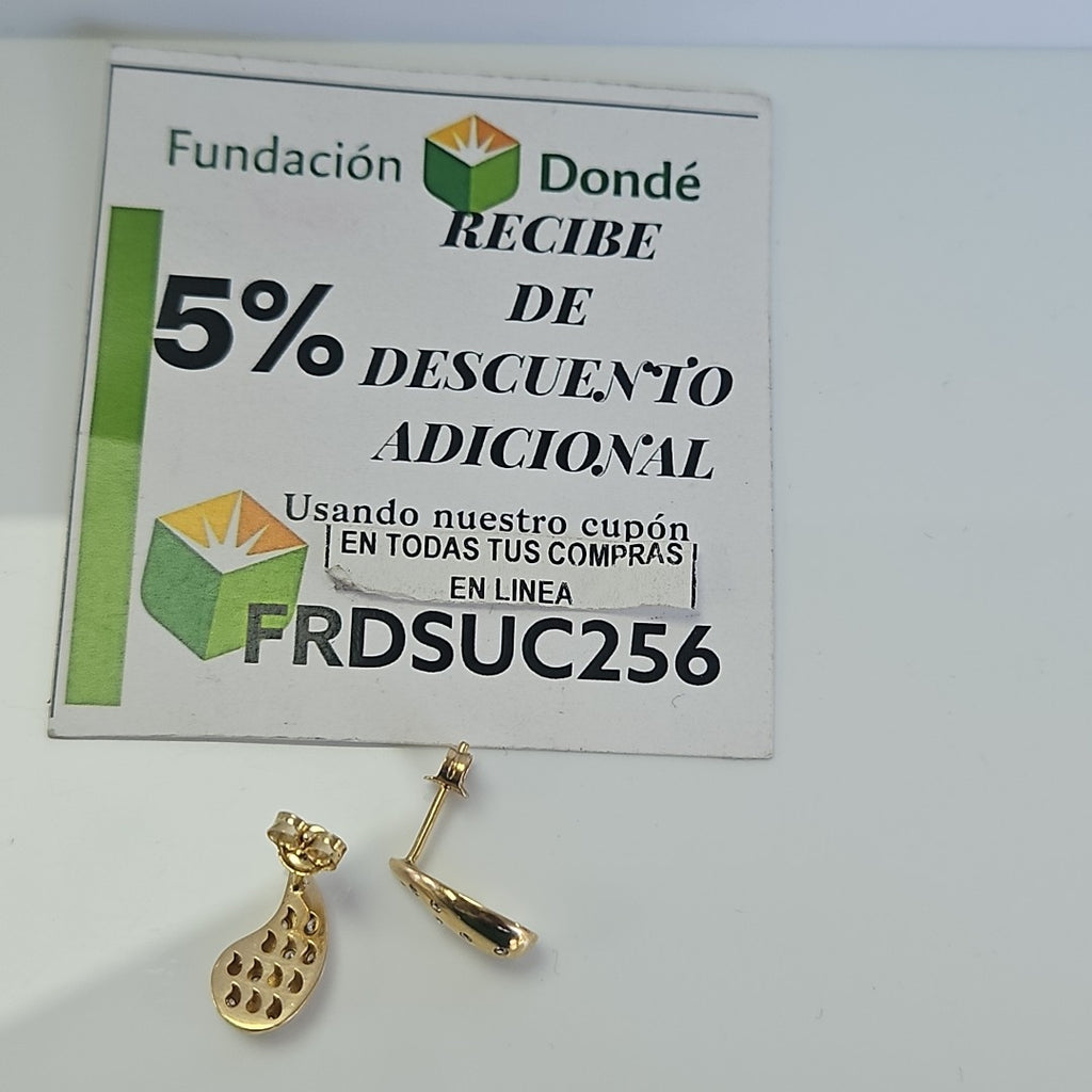 BROQUELES ORO 14K 2 (NUEVO)