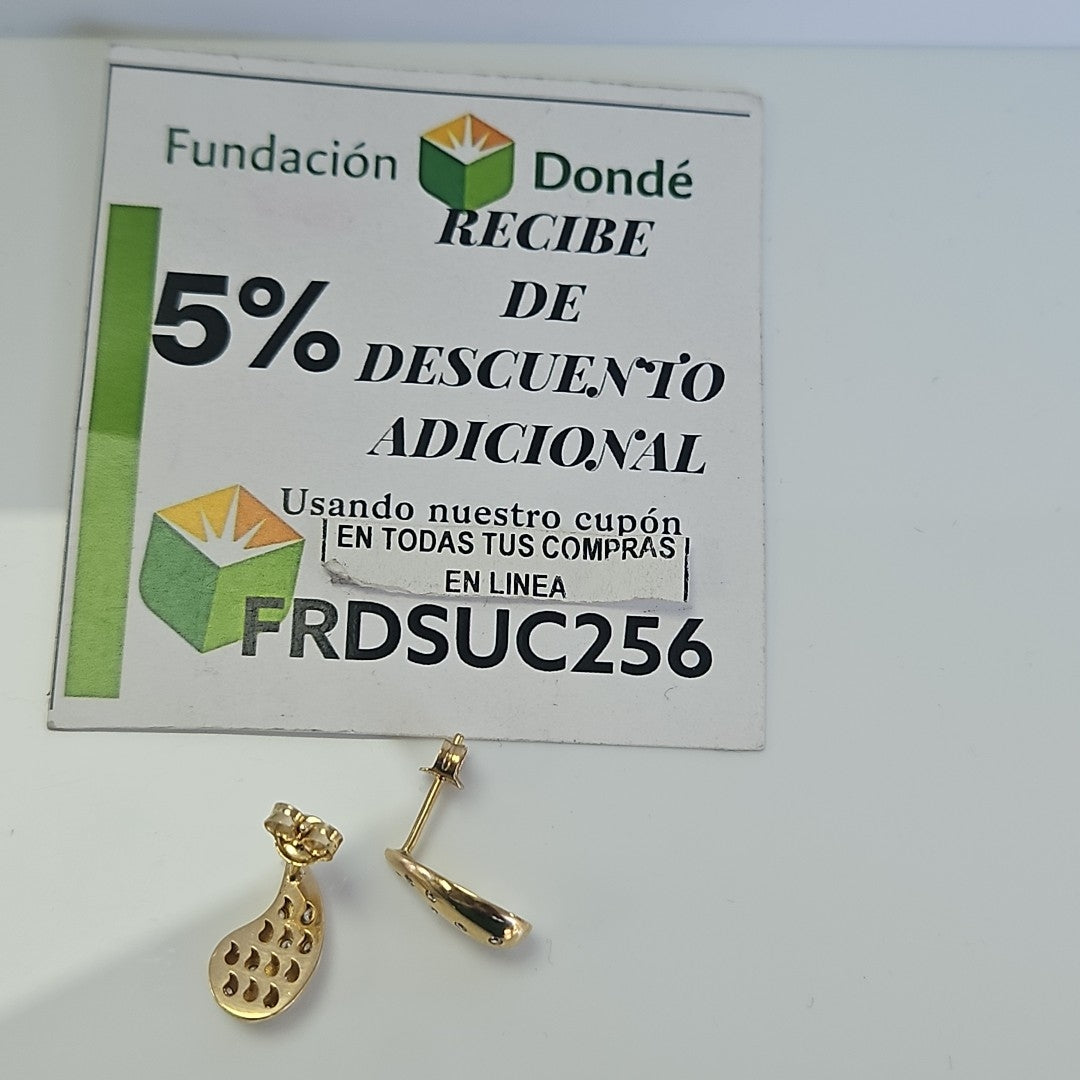 BROQUELES ORO 14K 2 (NUEVO)