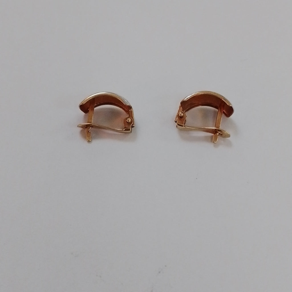 ARETES PAR ORO COMBINADO 10 K 1.3 GRMS (SEMINUEVO)