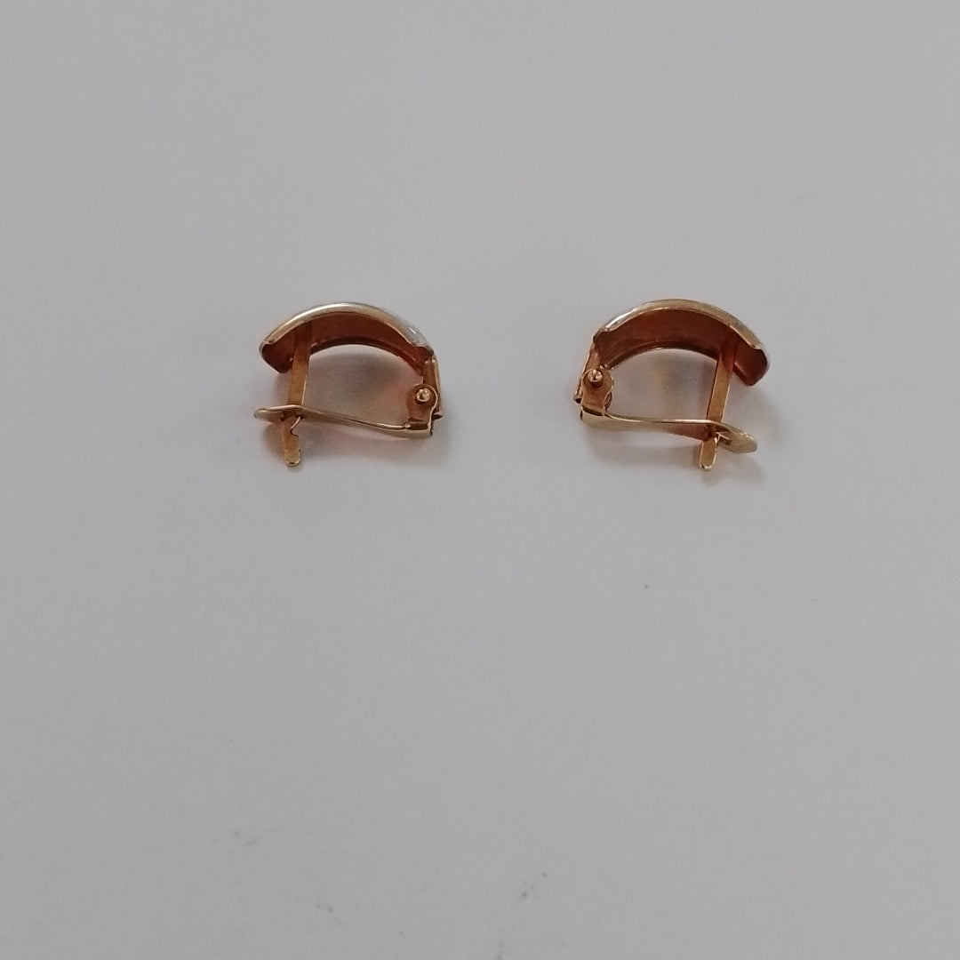 ARETES PAR ORO COMBINADO 10 K 1.3 GRMS (SEMINUEVO)