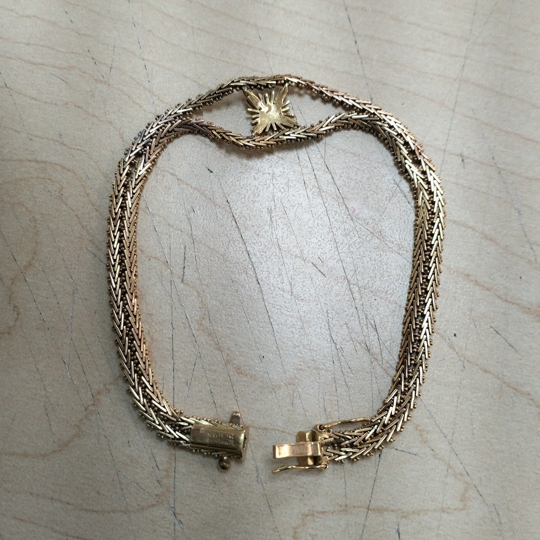 PULSERA ORO COMBINADO 16K 12.4 GRMS (SEMINUEVO)