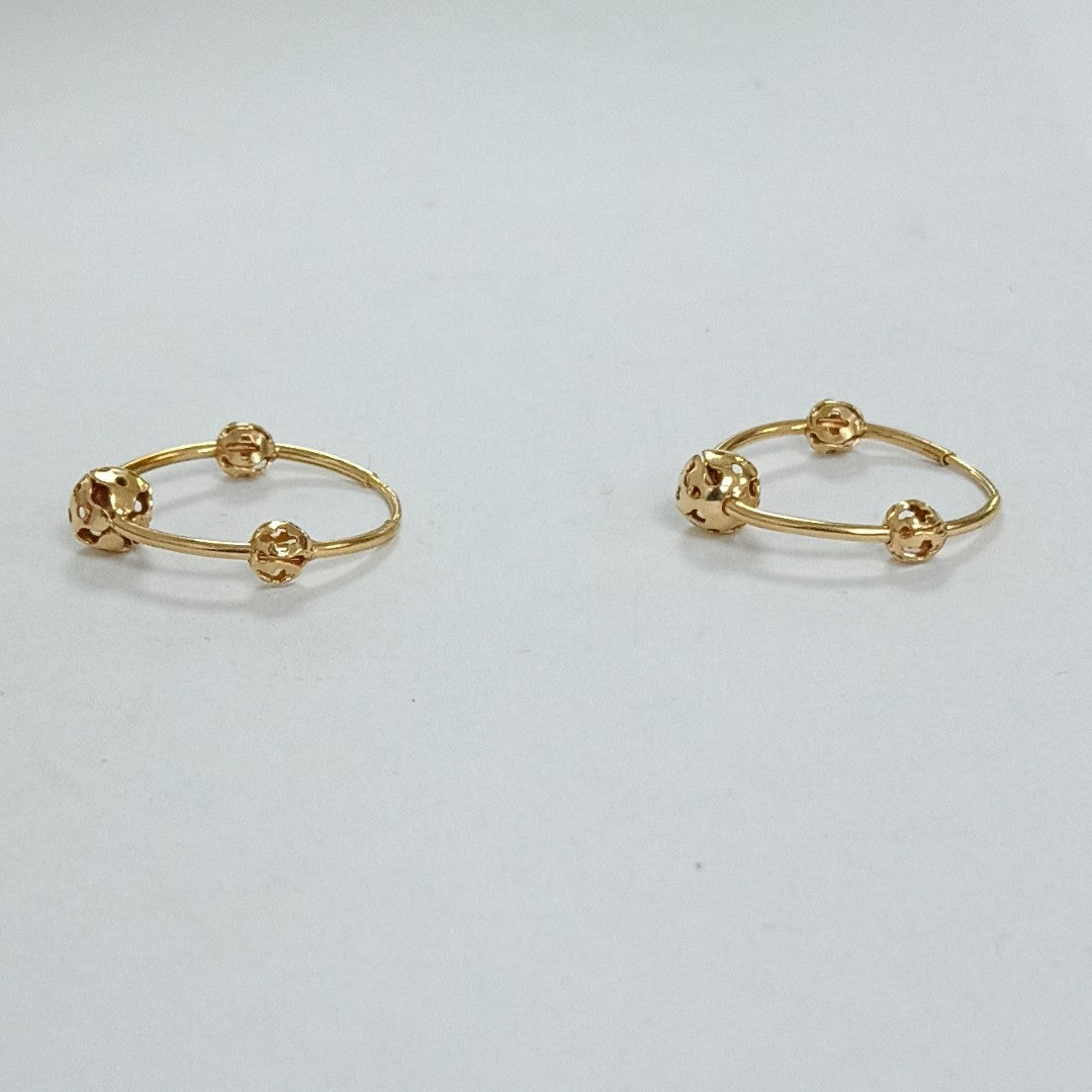 ARRACADAS PAR ORO 14 K 1.7 GRMS (SEMINUEVO)