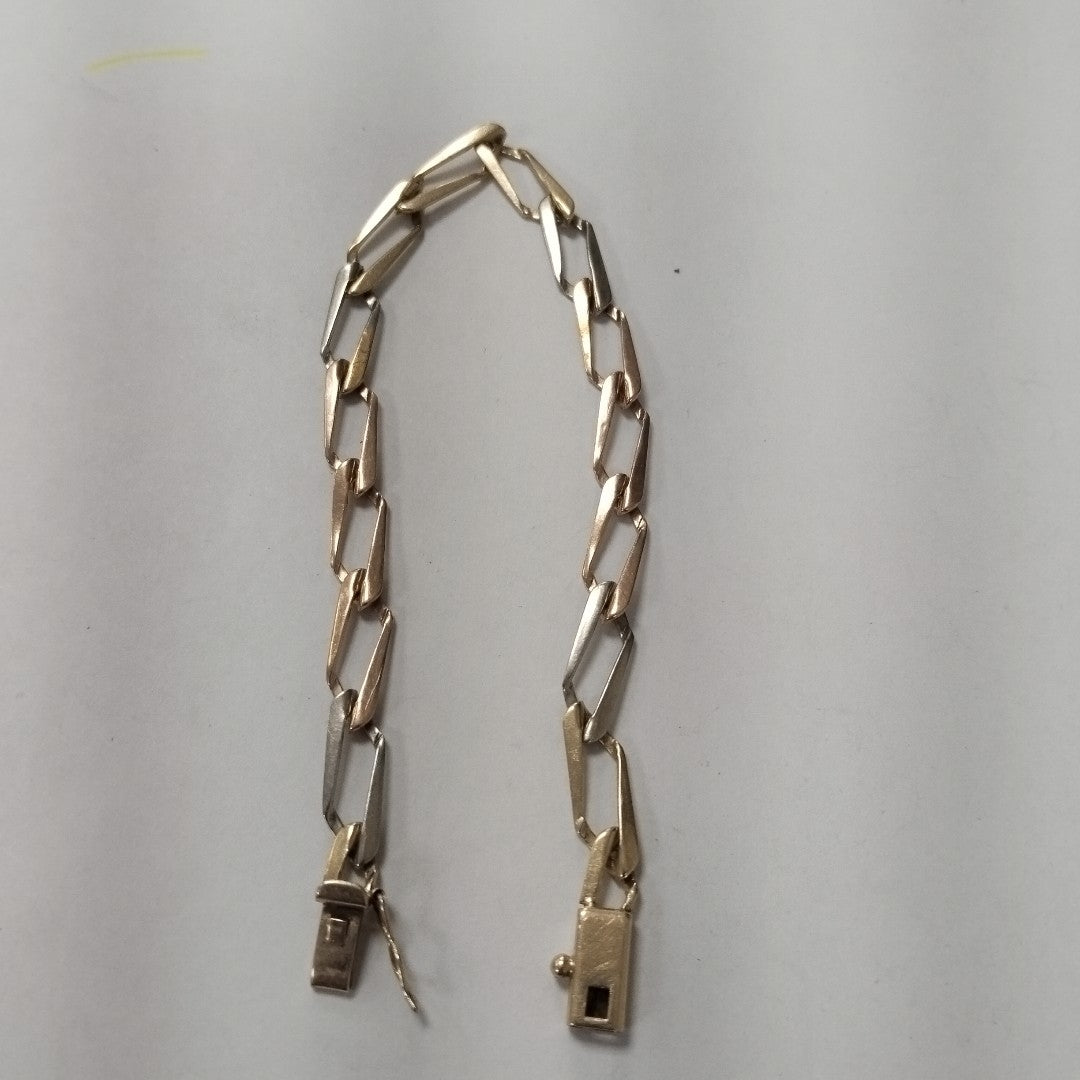 PULSERA ORO COMBINADO 10 K 7,60 GRMS (SEMINUEVO)