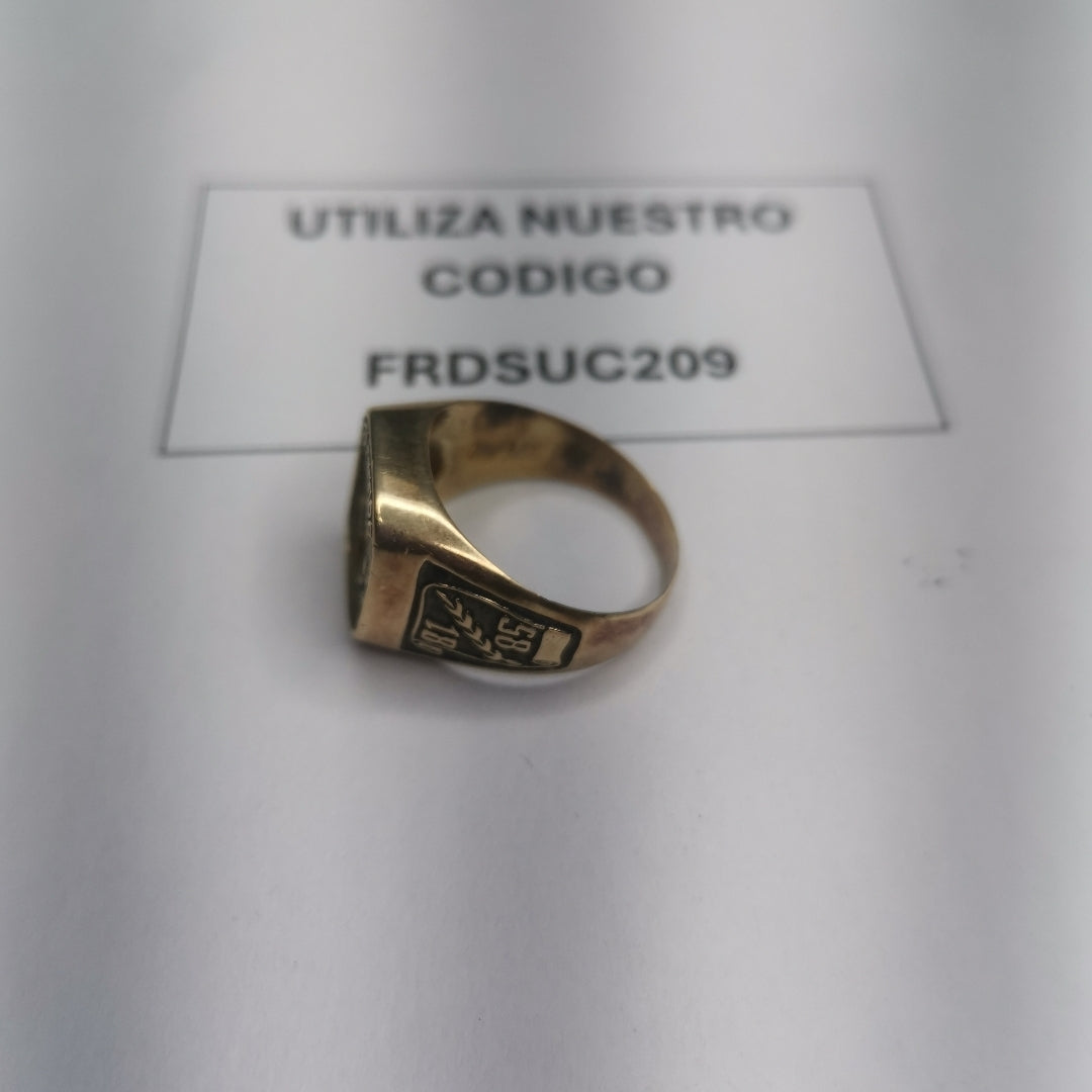 ANILLO DE GRADUACIÓN ORO 14 K 6.7 GRMS (SEMINUEVO)