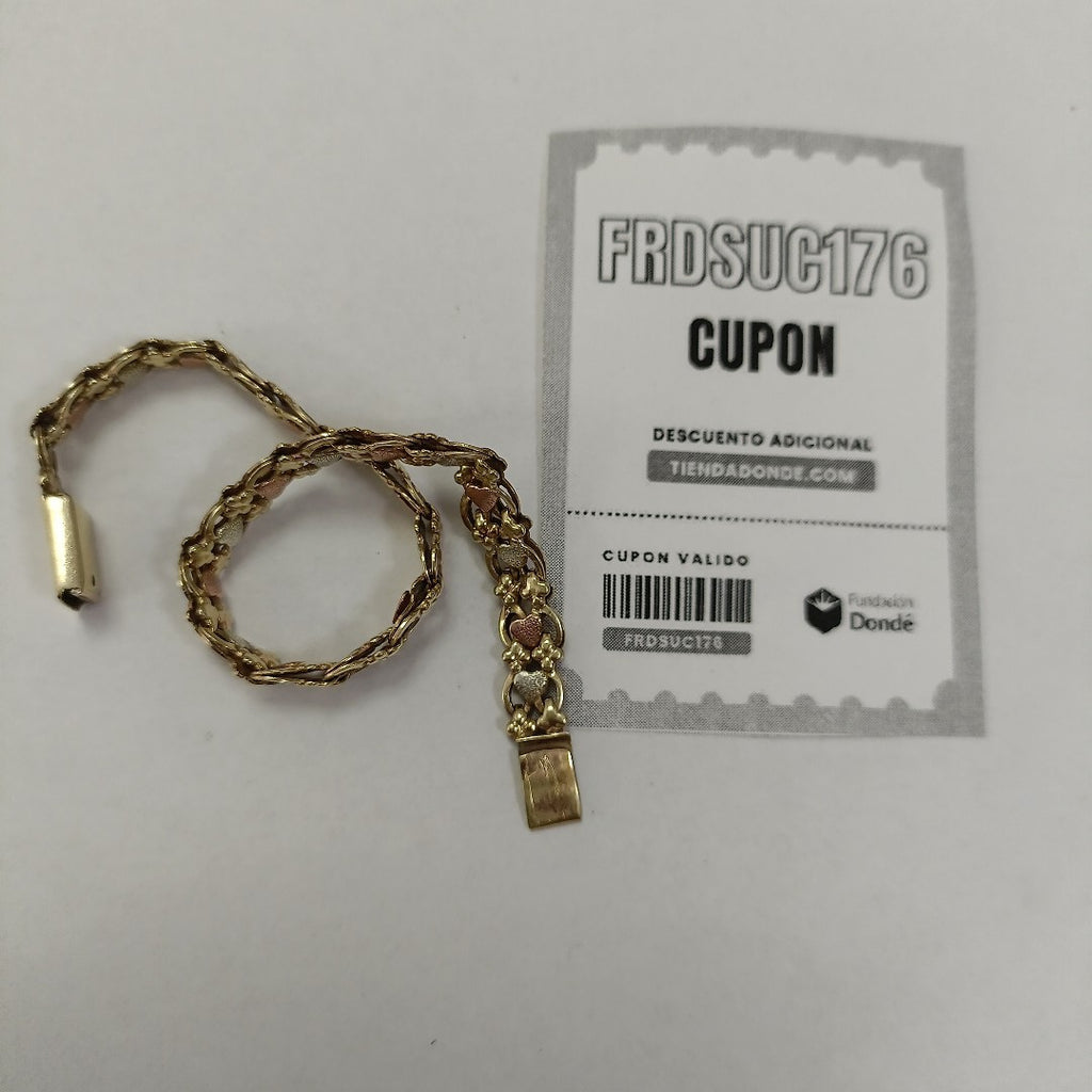 PULSERA ORO COMBINADO 10 K 8.3 GRMS (SEMINUEVO)
