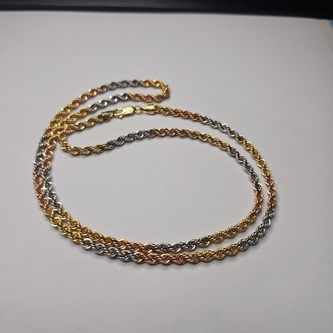 CADENA ORO, ORO COMBINADO 14 K 10.7 GRMS (SEMINUEVO)
